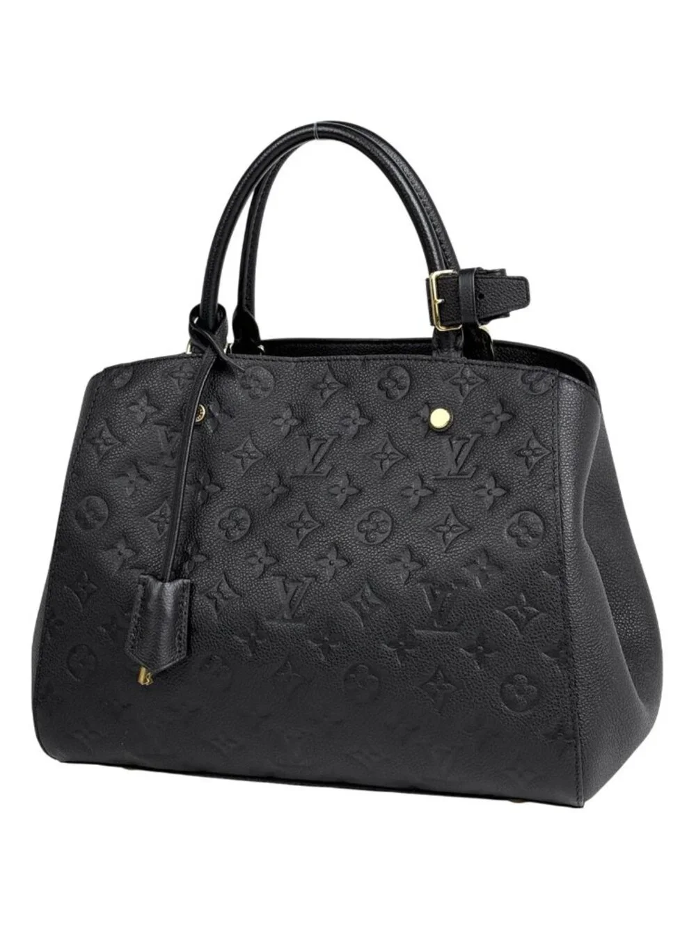 Louis Vuitton Montaigne MM 2-Way Handbag Monogram Empreinte Noir